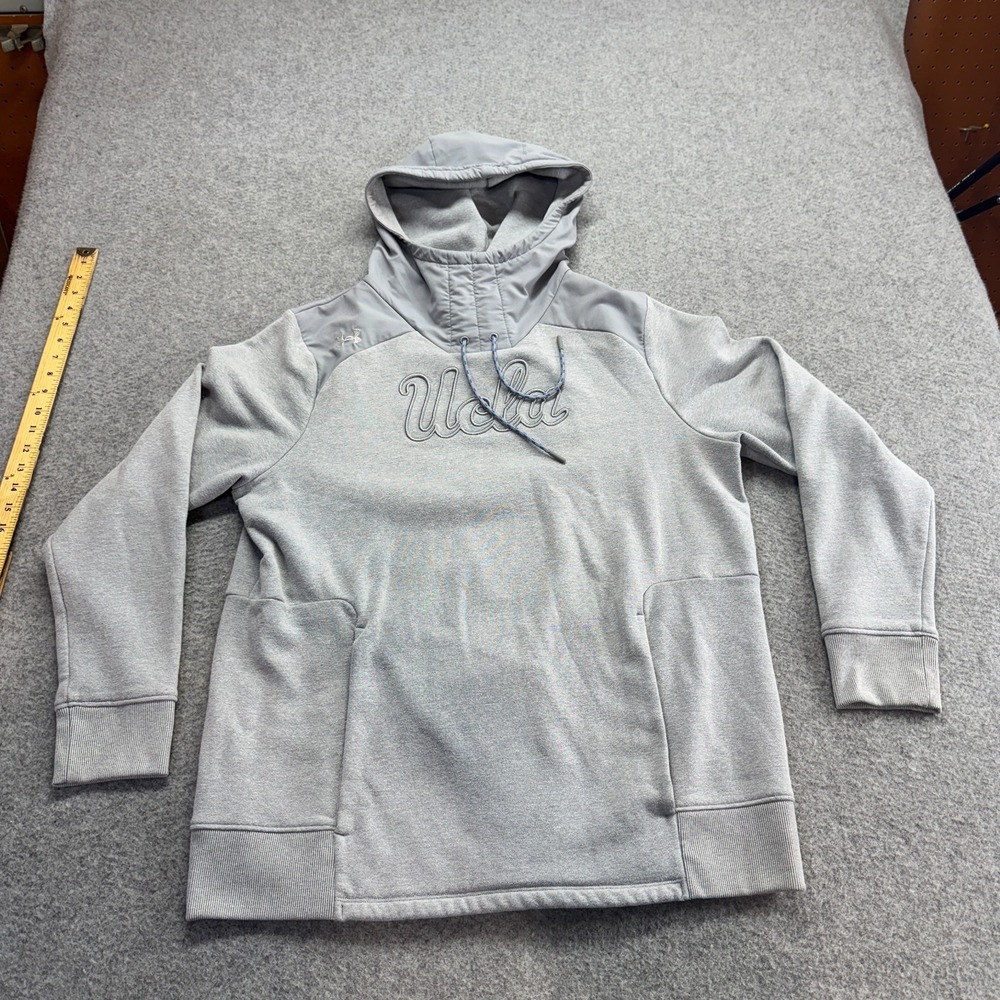 Under Armour Men's XL Hoodie UCLA Bruins Gray ColdGear Loose Fit Pullover